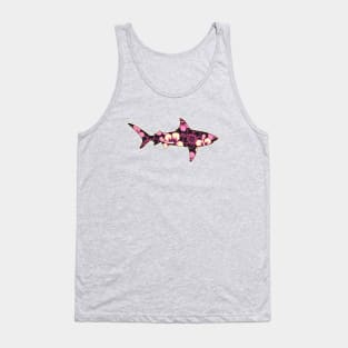 Hawaiian Hibiscus Shark Pink Tank Top